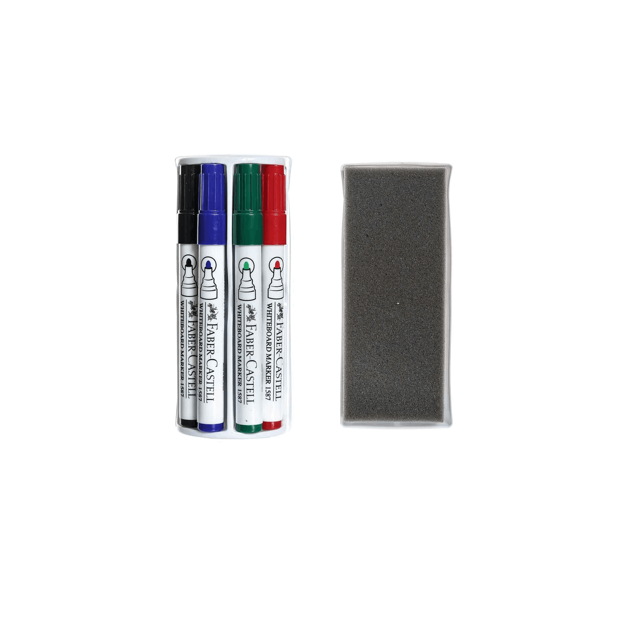 Faber-Castell Whiteboard Marker With Duster Set - 5 Pieces