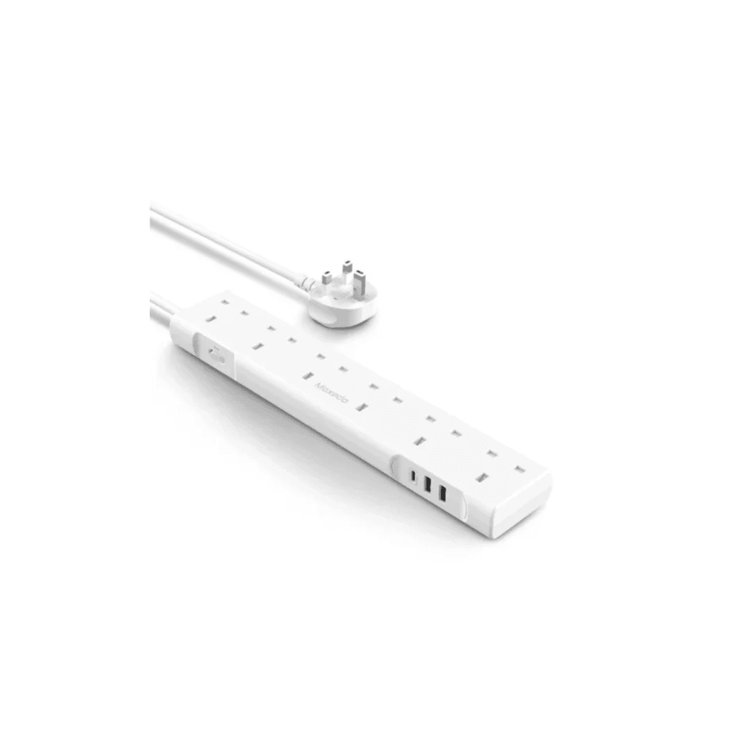 Moxedo 3250W Power Strip Surge Protector 9 Way 1 USB-C PD Ports + 2 USB-A Ports + 6 AC Outlets with 2M Cable Length