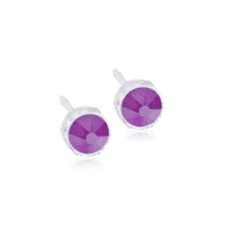 Blomdahl Earring Plastic 6mm Electric Purple Type B