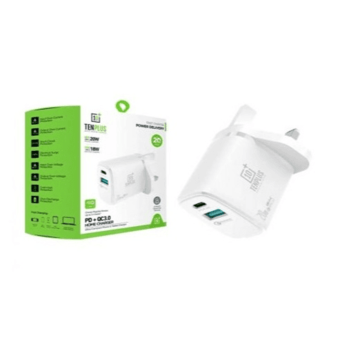 Tenplus - 20w Max Pd + Qc3.0 Home Charger (T3116)