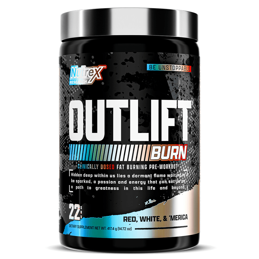 NUTREX OUTLIFT BURN RED,WHITE & MERICA 22 SR