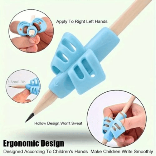 1pcs Handwriting Pencil Gripper 2 Fingers (Blue)