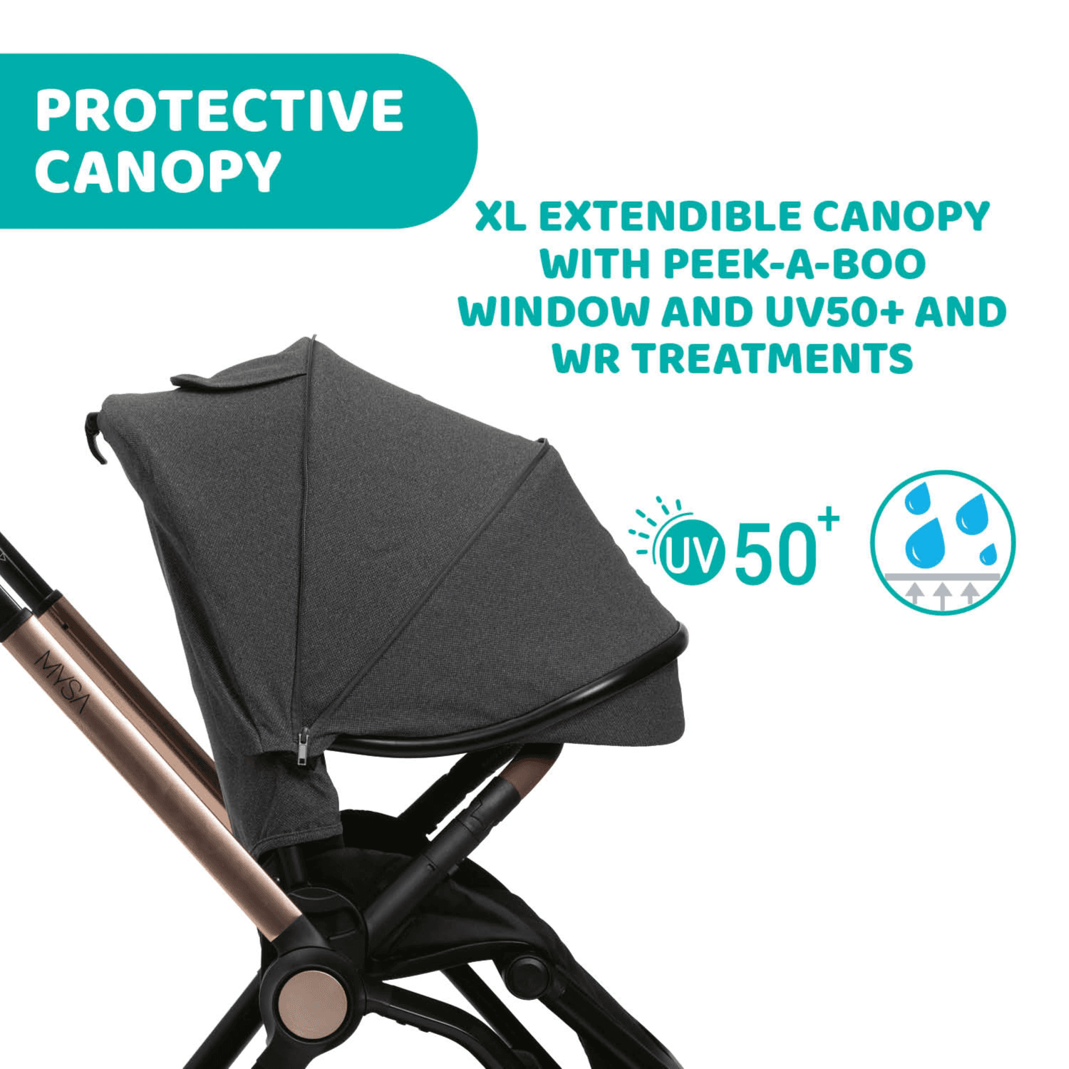 Chicco Mysa Stroller - Black Satin