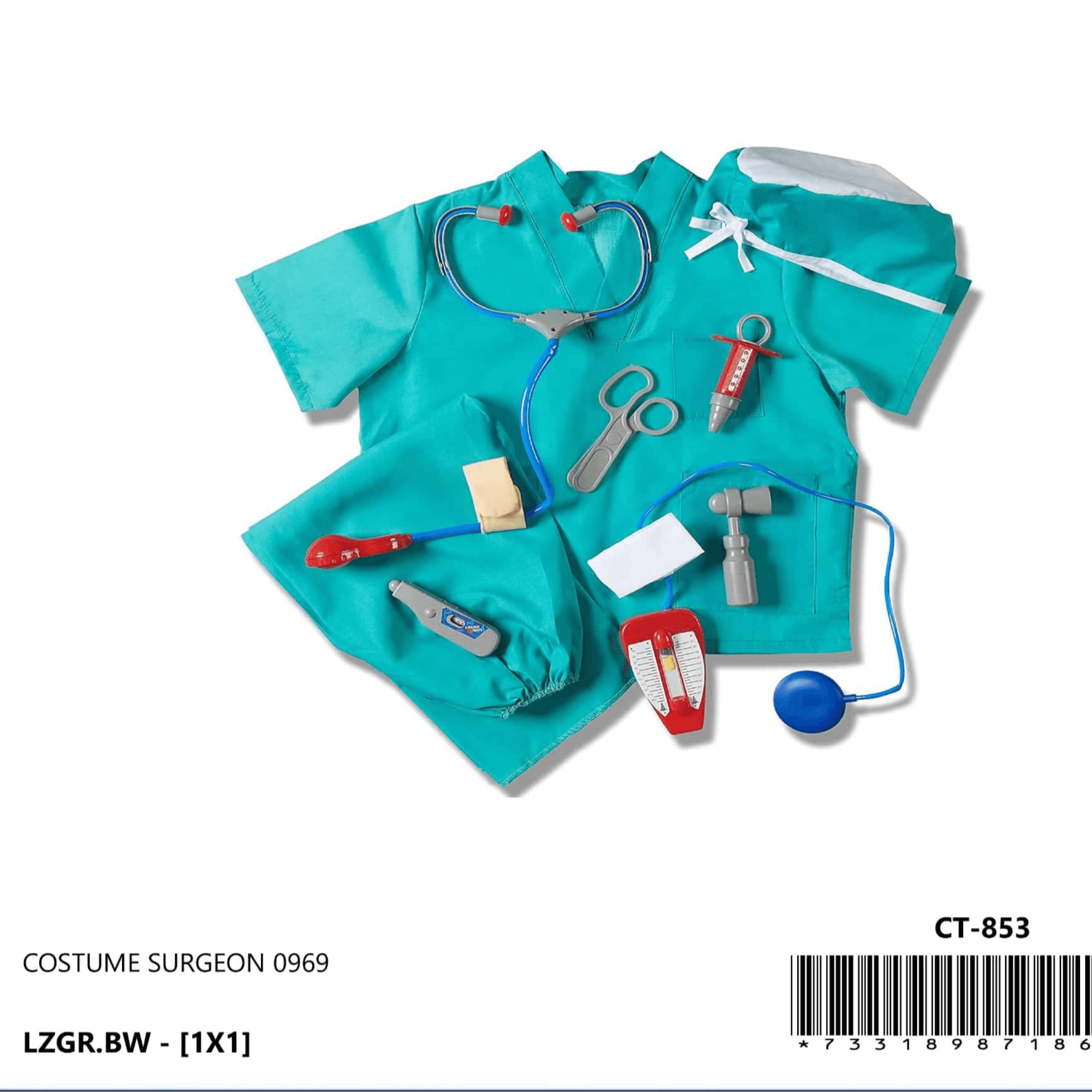 KIDS COSTUME SURGEON 0969CT-853
