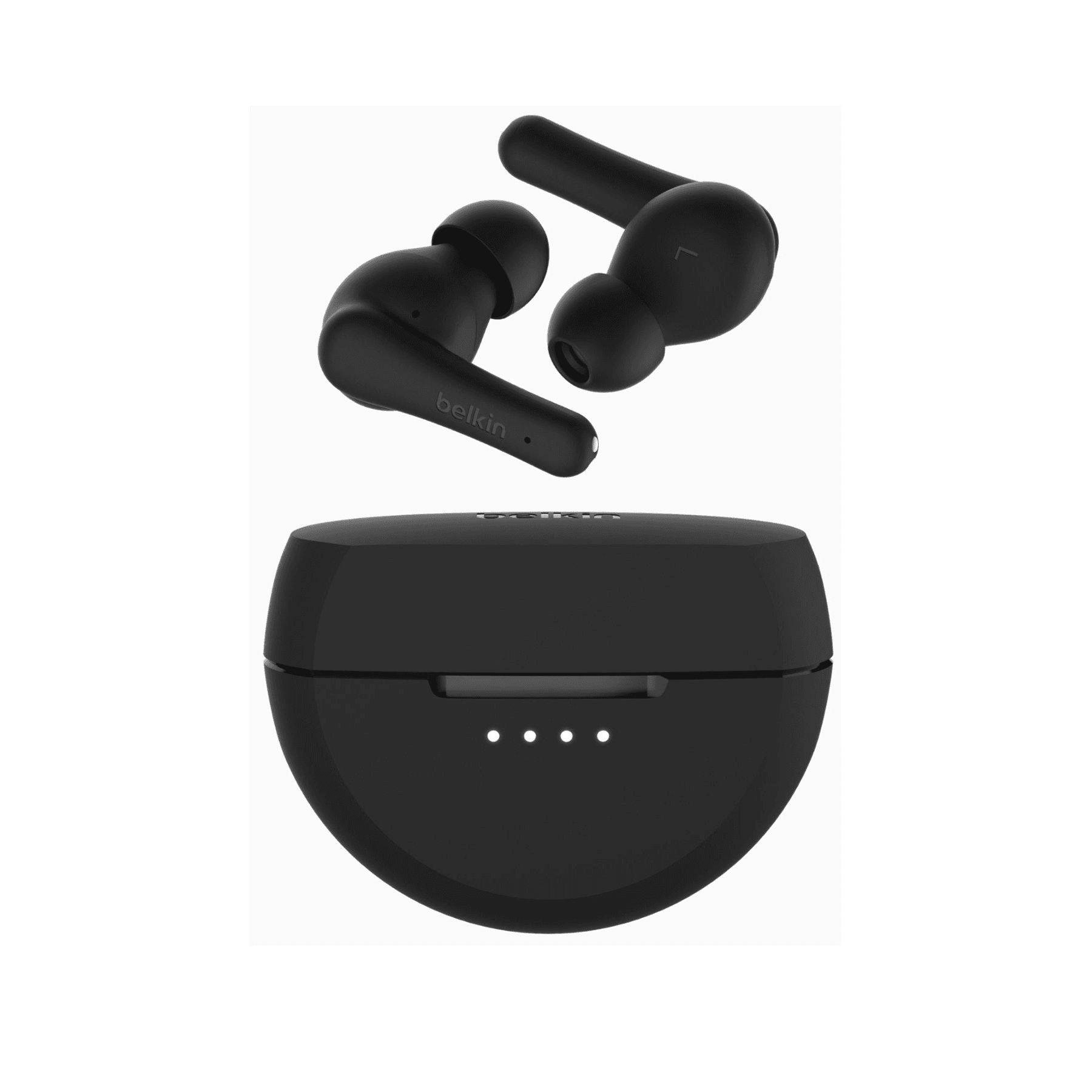 Belkin Wireless Earbuds SoundForm Rhythm with Microphone, USB-C Fast Charging - Black