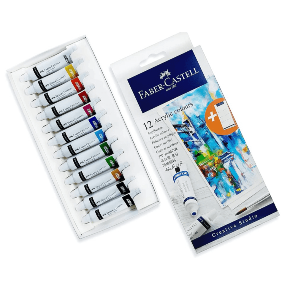 Faber Castell  12 Acrylic colours 12x9ml
