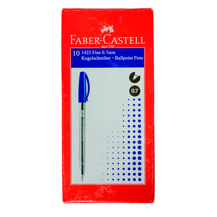 Faber castell ballpoint pen blue 10pcs 0.7 mm