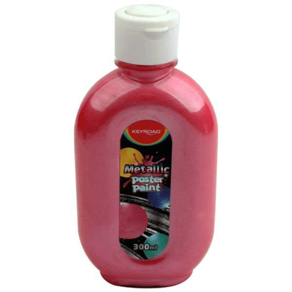 Metalic Poster Paint  Metallic Red 300 ml Keyroad