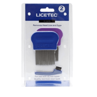 مجموعة من 2 مشط معدني من Licetec لإزالة القمل