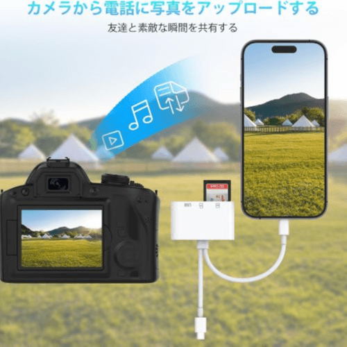 Lightning + Usb-c To Sd/tf/usb Camera Card Reader (Rxy-061)