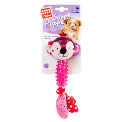 Dog toy Monkey with a squeaker, textile, rubber, 20 cm 