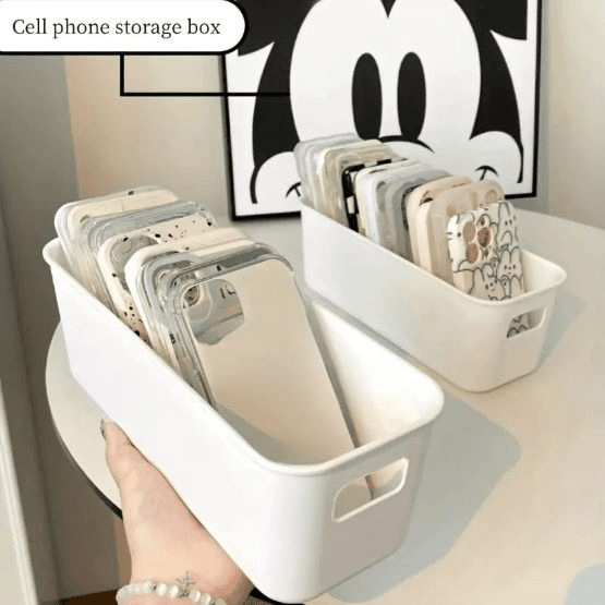 3pcs Stackable Plastic Storage Bins with Handles