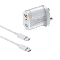 Platinum Charger Vital Series + Pd Cable Type-c To Type-c White