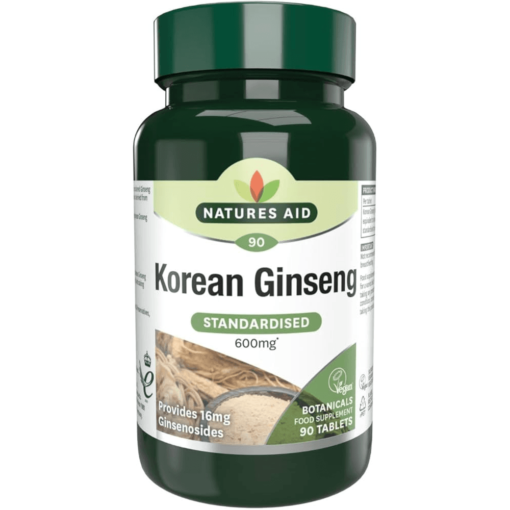 Natures Aid Korean Ginseng 600mg 90 tablets