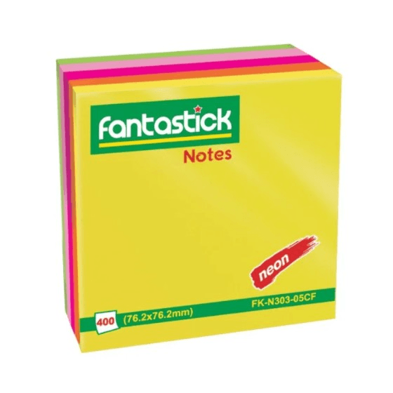Fantastick Removable Self Stick notes 76.2x76.2 mm 5 colours