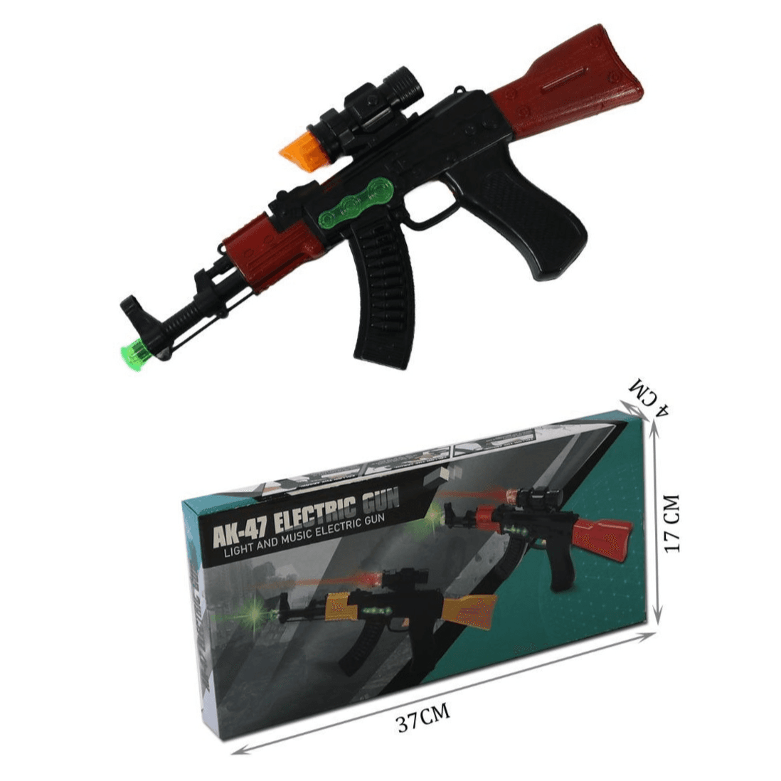 مسدس كهربائي AK-47 مزود بإضاءة وموسيقى - رقم 799-5