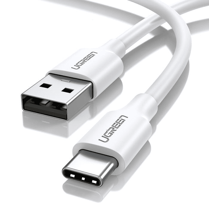 USB A to USB C Charging Cable 3A for Phones 1 mtr White - US287
