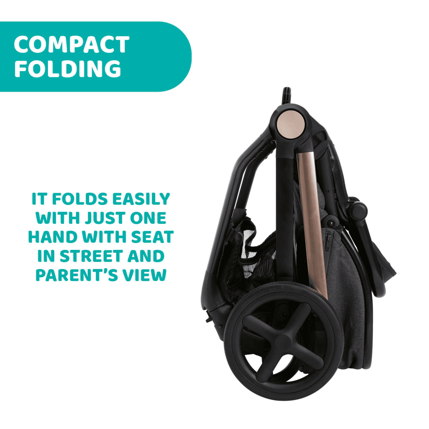 Chicco Mysa Stroller - Black Satin
