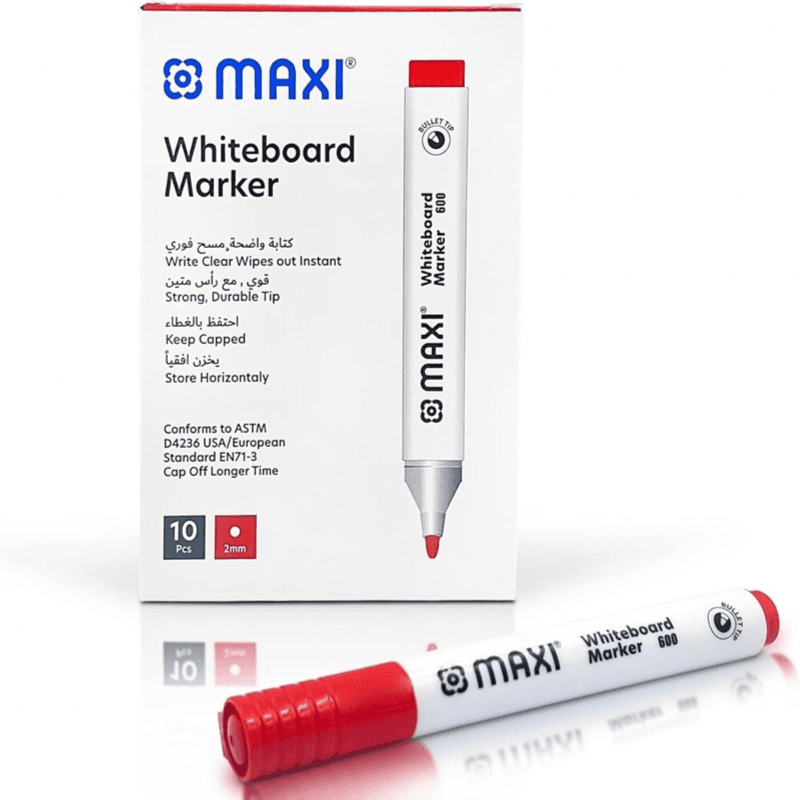 Maxi White Board Marker Red 5mm 10 pcs box 