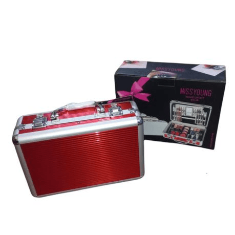 Miss Young Mc1157 Make-Up Kit Suitcase With Cosmetics, Brushes, Eyeshadow & Mirror