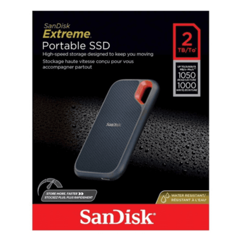 قرص SSD محمول من SanDisk Extreme بسعة 2 تيرابايت وسرعة 1050 ميجابايت/ثانية رقم.14794