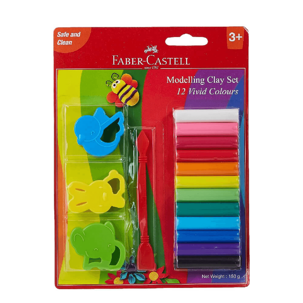 Faber Castell Modeling Clay set 12 colors 150g