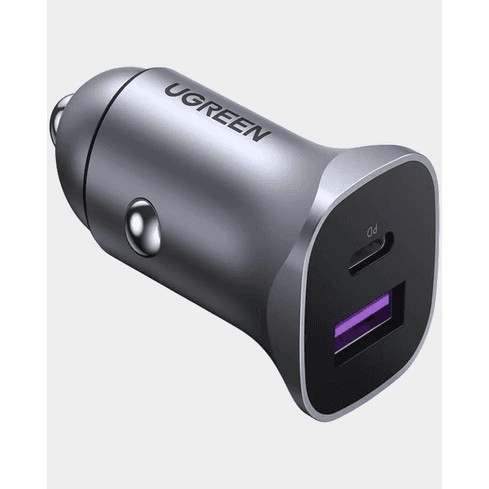 Ugreen Car Charger 30W USB-A + USB-C Dual Port Car
