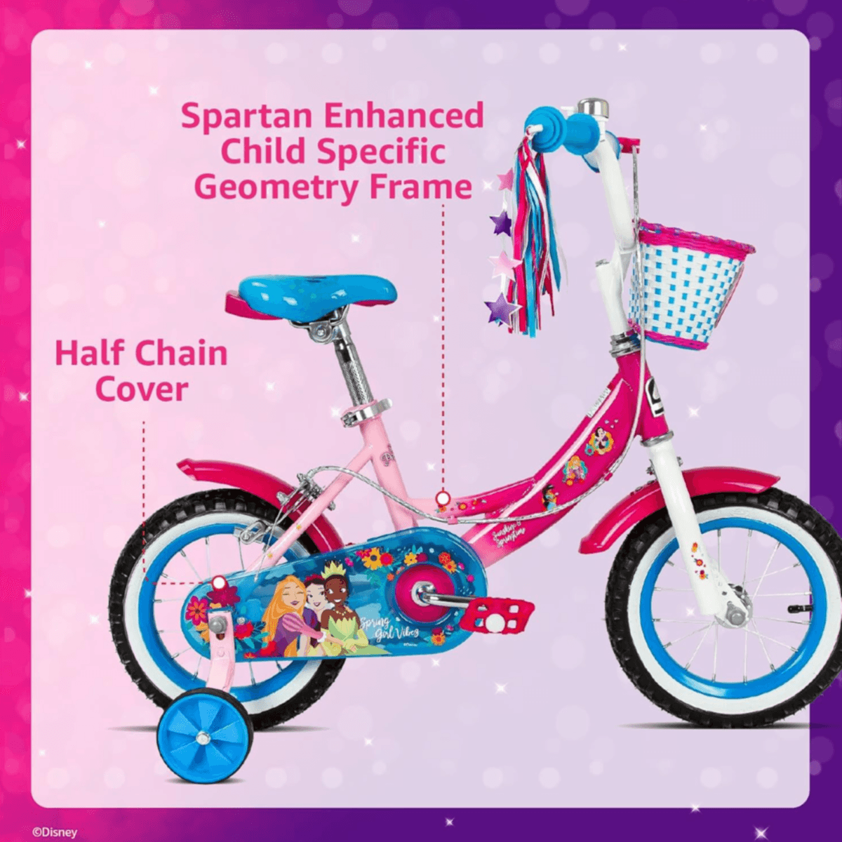 Spartan 12 Inch Disney Princess Bicycle - CYSC32