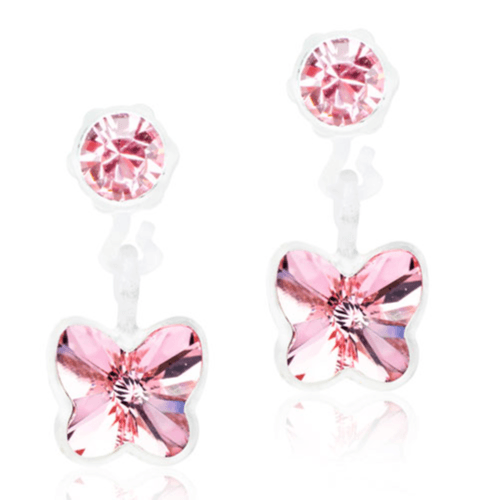 Blomdahl Earring Pendant butterfly 4/5mm Light Rose Type D