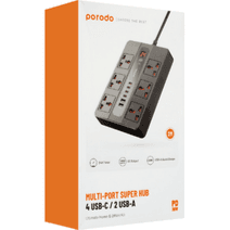 Porodo Multi Port Super Hub Power Sockets 4-USB C , 2-USB A