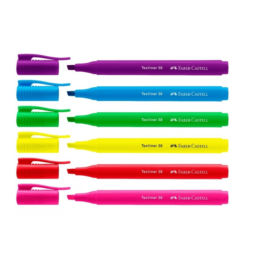 Faber castell Textliner 38 Highlighter Set – 6 Pcs Multi colours 
