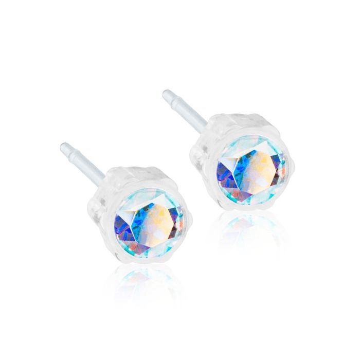 Blomdahl Earring Plastic 4mm Rainbow Type A