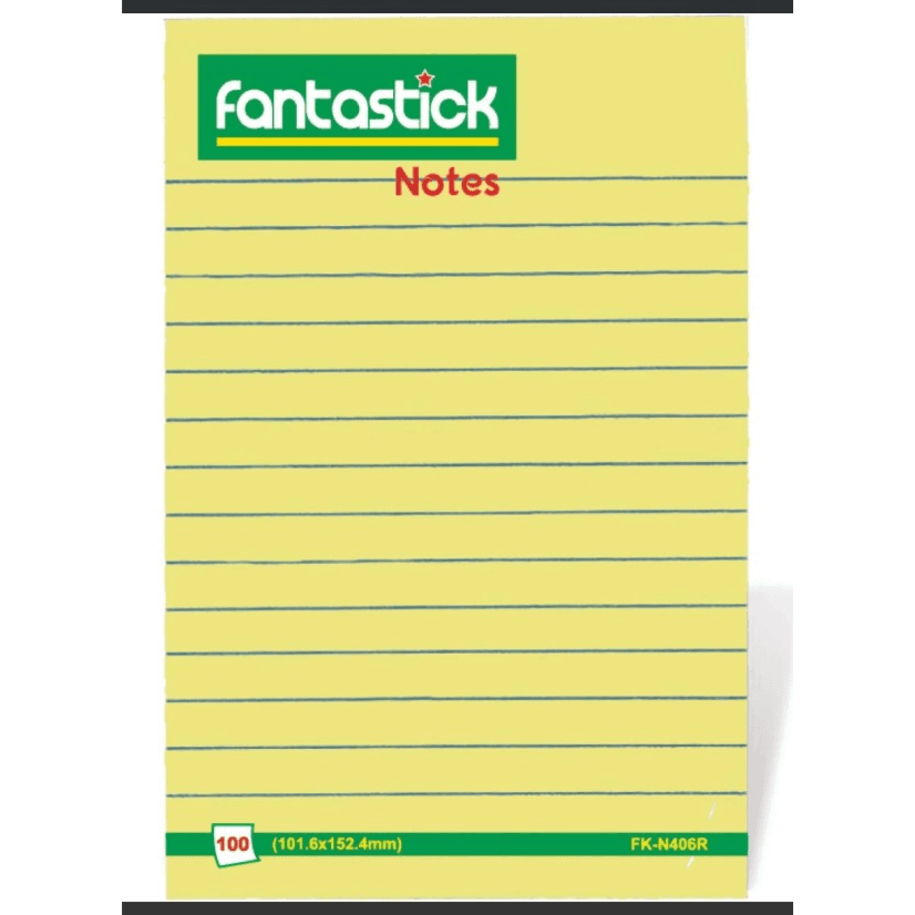 Fantastick Removable Self Stick notes 100 sheet 101.6x152.4 mm 