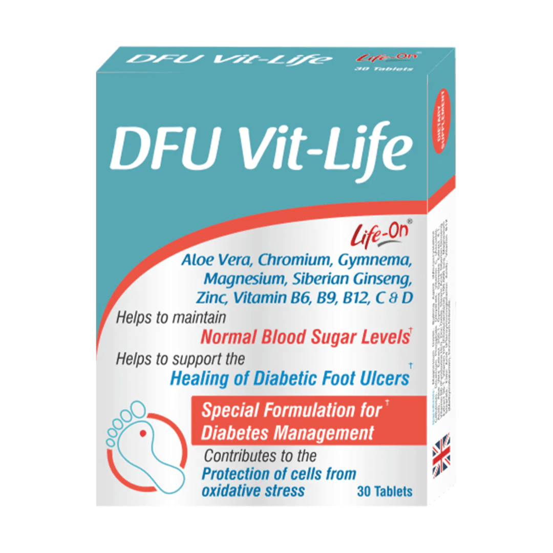 Life on DFU Vit-Life Support healing of diabetic foot ulcers & maintain normal blood sugar levels 30 tablets 