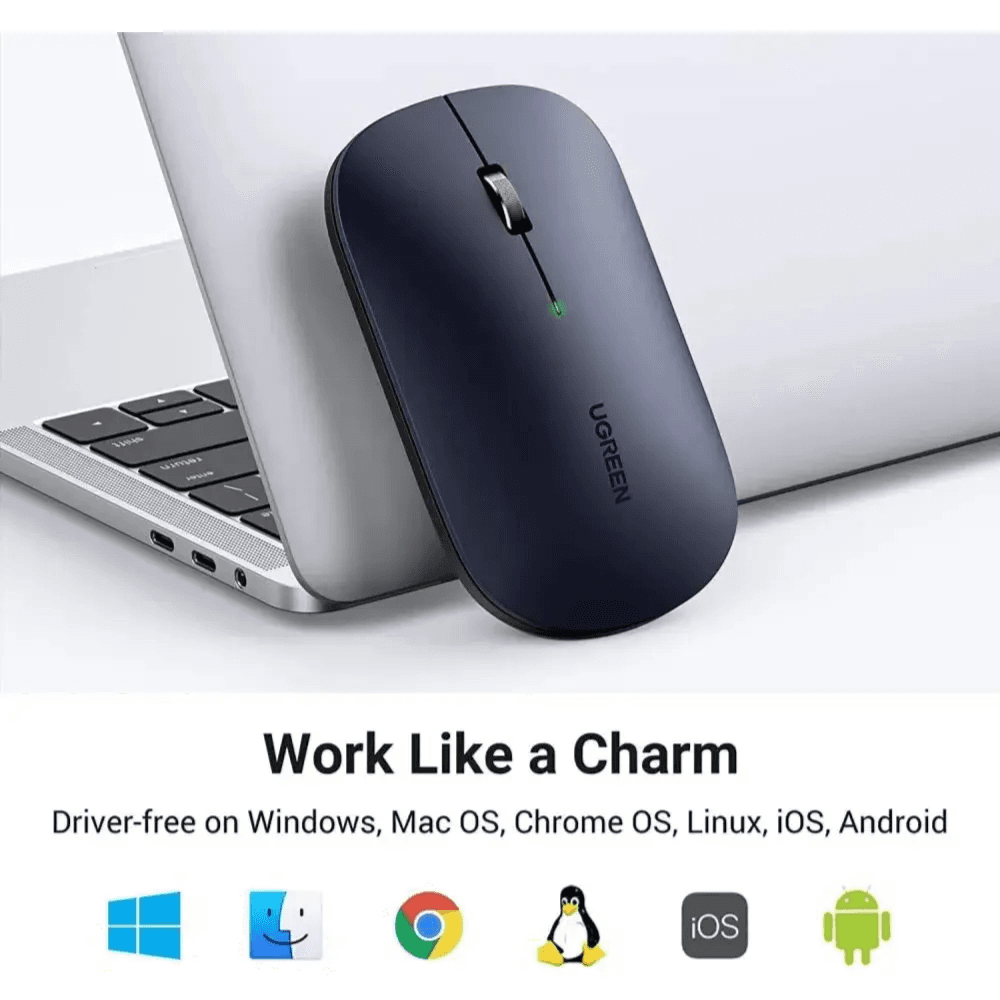 Wireless Mouse Portable Silent Click Long Battery Life - UGREEN MU001