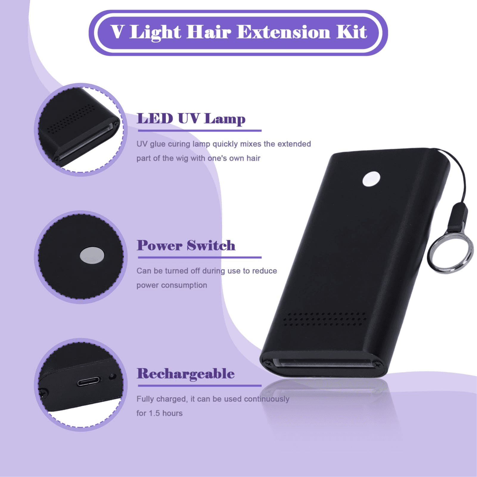 V Light Hair Extensions Machine