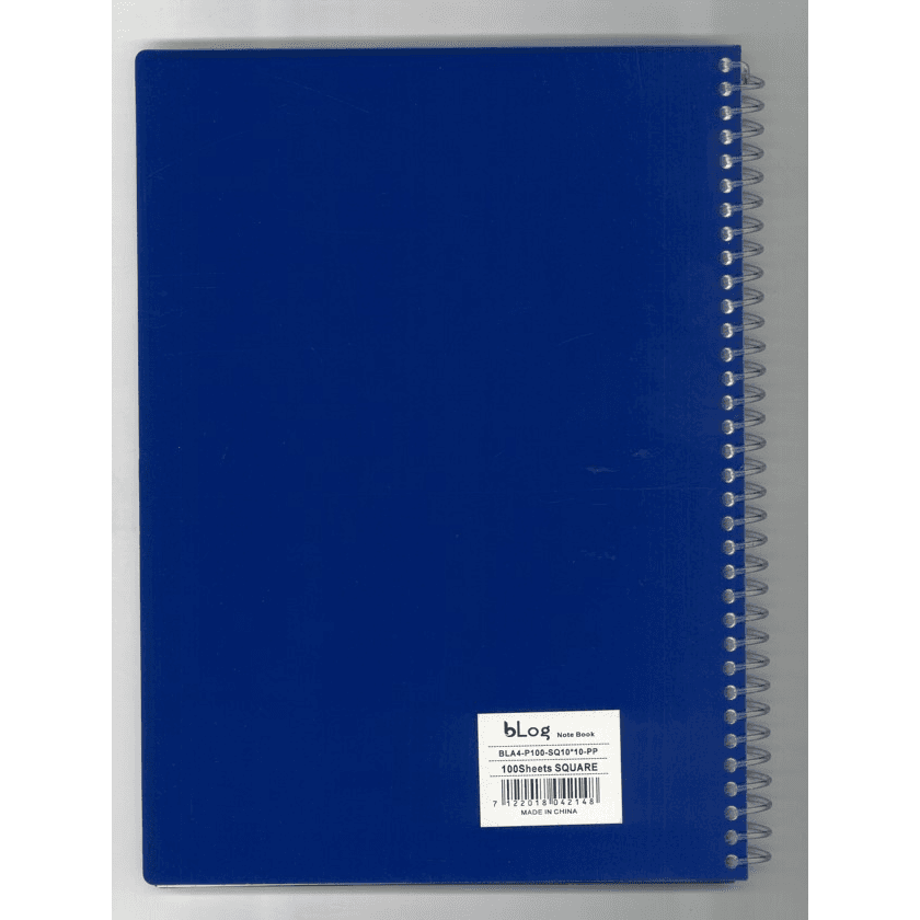 Blog Notebook100 sheet  Square 10x10 A4 Blue 