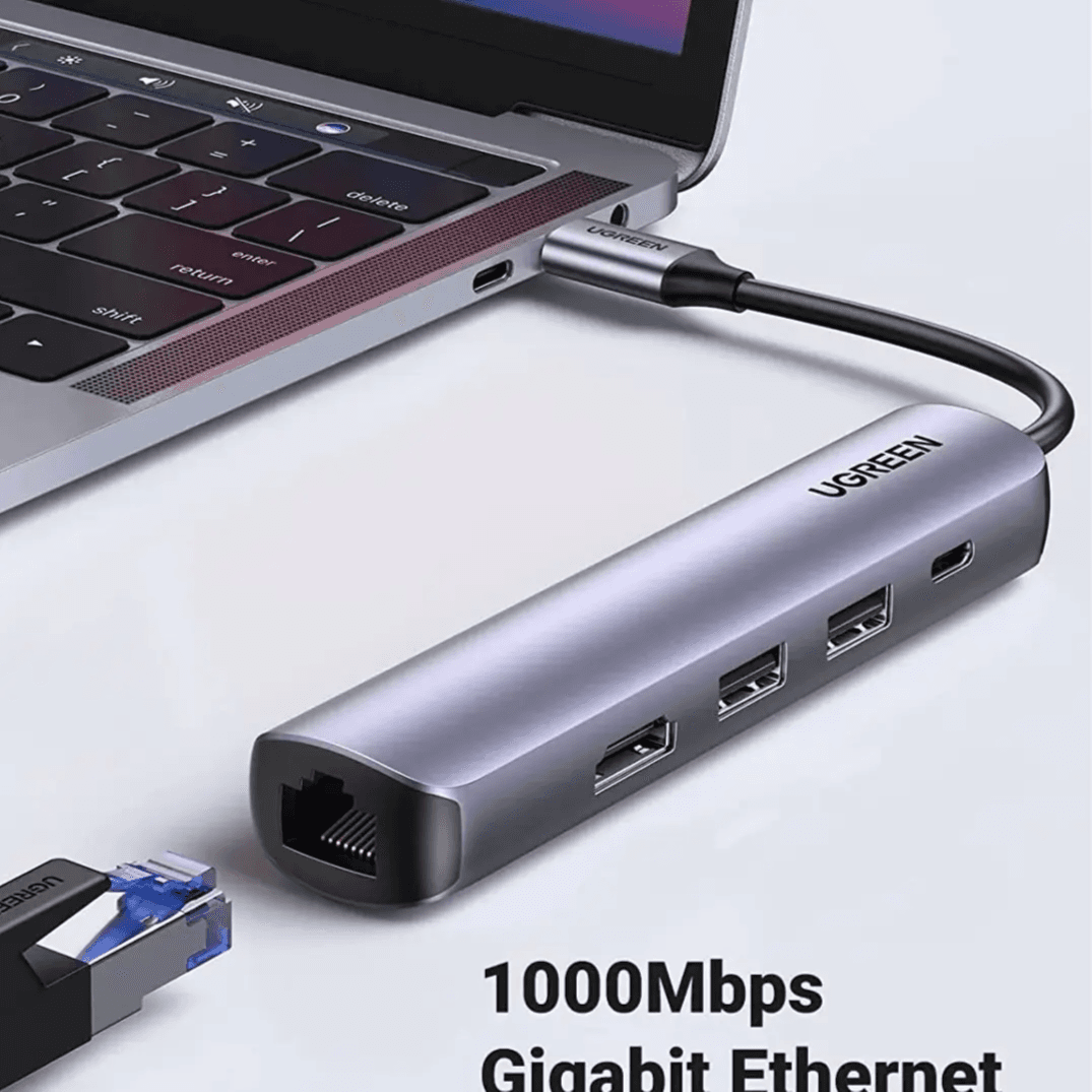 Usb-c 5-in-1 Multifunctional Adapter Ethernet Adapter with 4K HDMI Ugreen
