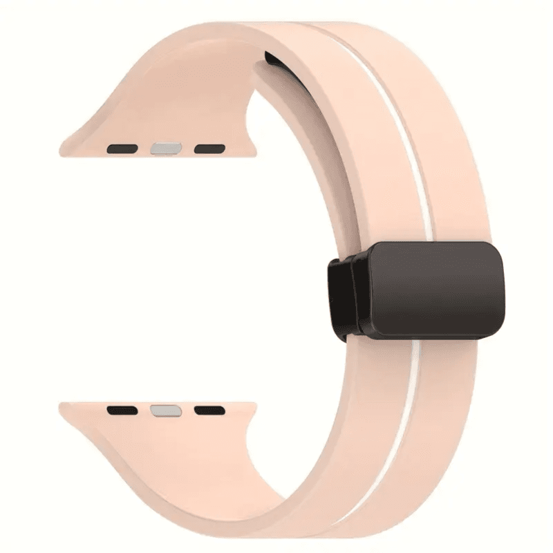 Strap Smart Watch Hublot Silicone 49/ 42/ 45/ 44Mm Magnetic -Light Pink