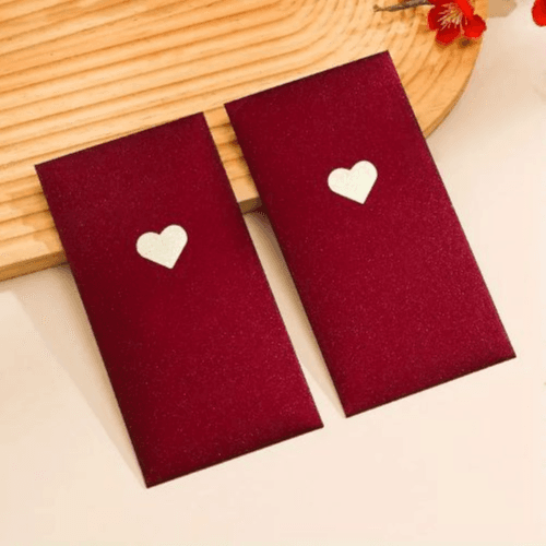 2025 Elegant 6pcs Envelopes for Festivals & Occasions (Red)