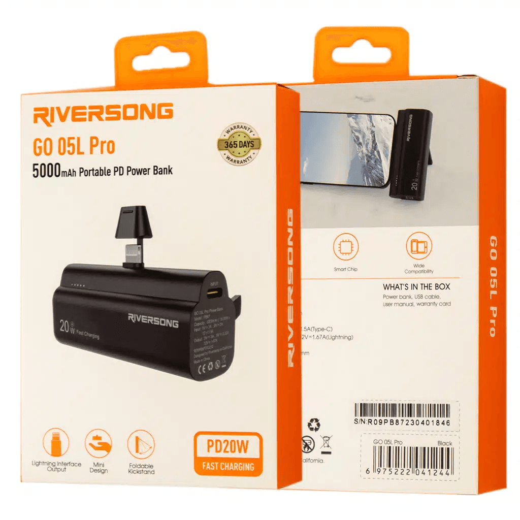 بنك طاقة محمول Riversong بسعة 5000mAh