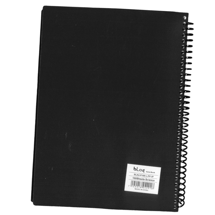 Blog  Note book Science 100 sheet A4 Black