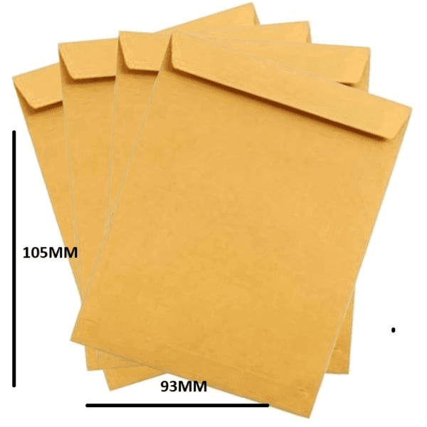 Envelope 93 X 105 Mm 50 Pieces, brown 