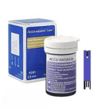 ACCU TOTAL CHOLESTEROL TEST STRIPS 25S