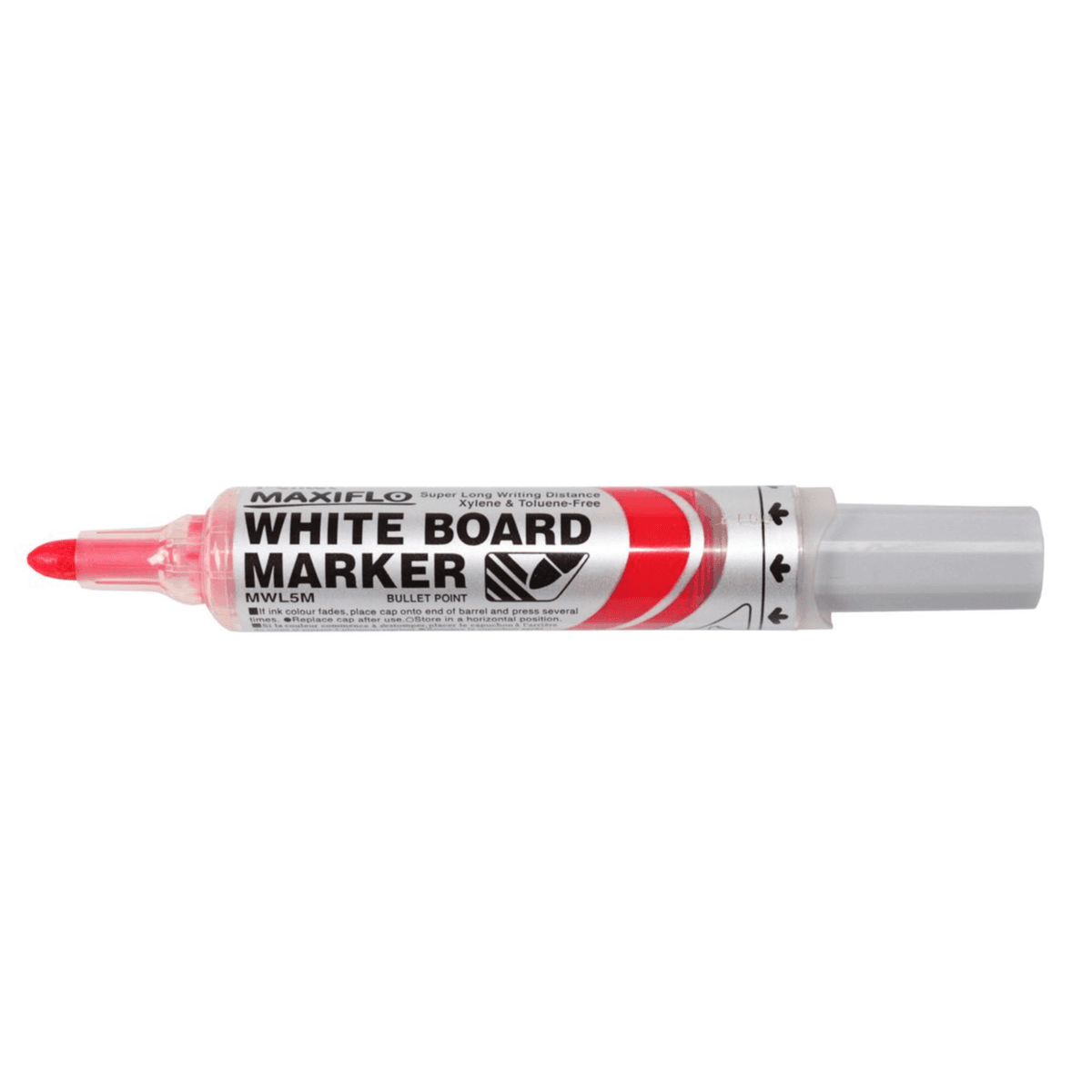 Pentel Whiteboard Marker, 6mm, rot, MWL5M red
