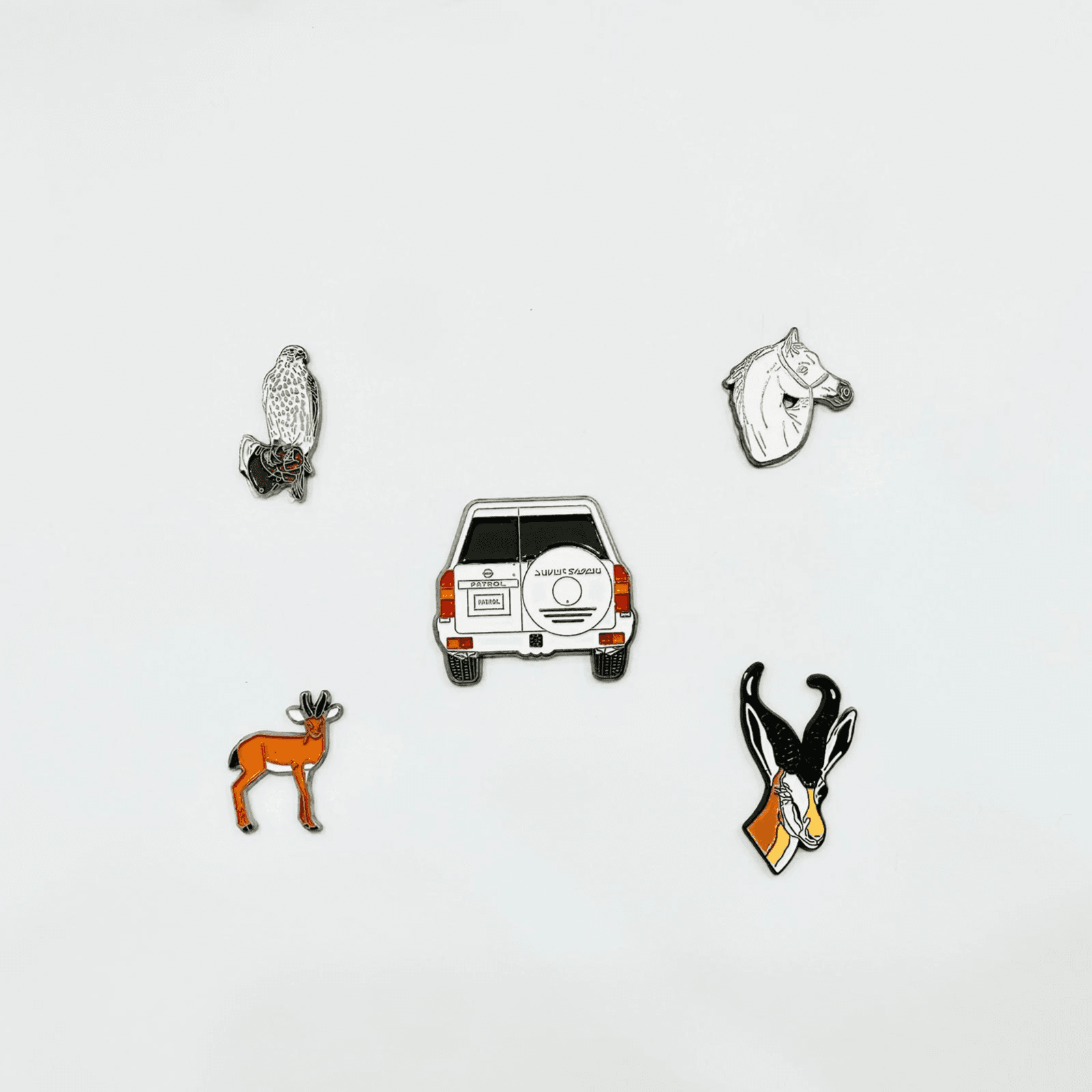 Metal 3D Stickers Qatar Favourite Combo  For Mobile Phones, Laptops And More - 5 pcs