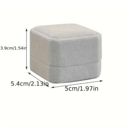 High-End Velvet Ring Box Luxury Storage (Pink)