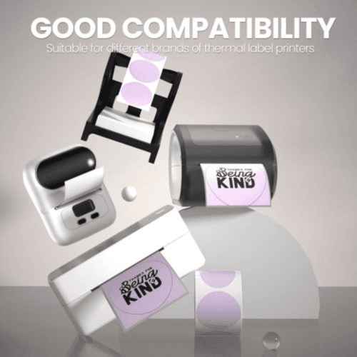 Phomemo Round Thermal Labels 50mm*50mm* 140 Label (Purple)
