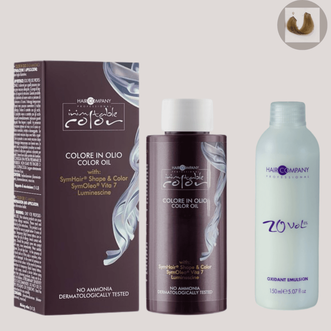 زيت تلوين الشعر Inimitable من Hair Company 9 100 مل LB13126 + مستحلب مؤكسد 20 مجلد (6%)