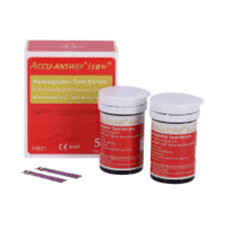 ACCU HEMOGLOBIN TEST STRIPS 50S